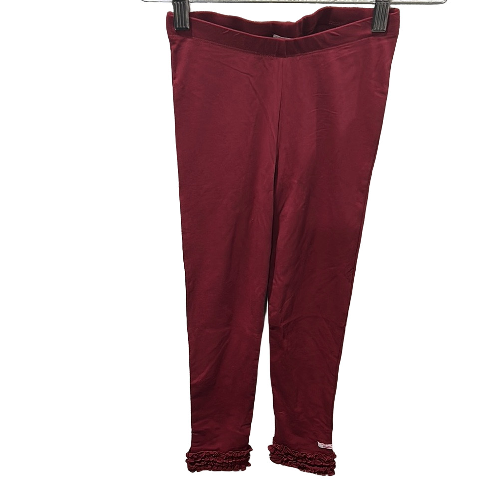 Ruffle Butts Rosewood Leggings with Ruffle Trim size 8 NWT